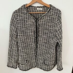 Max Studio Black and White Tweed Blazer